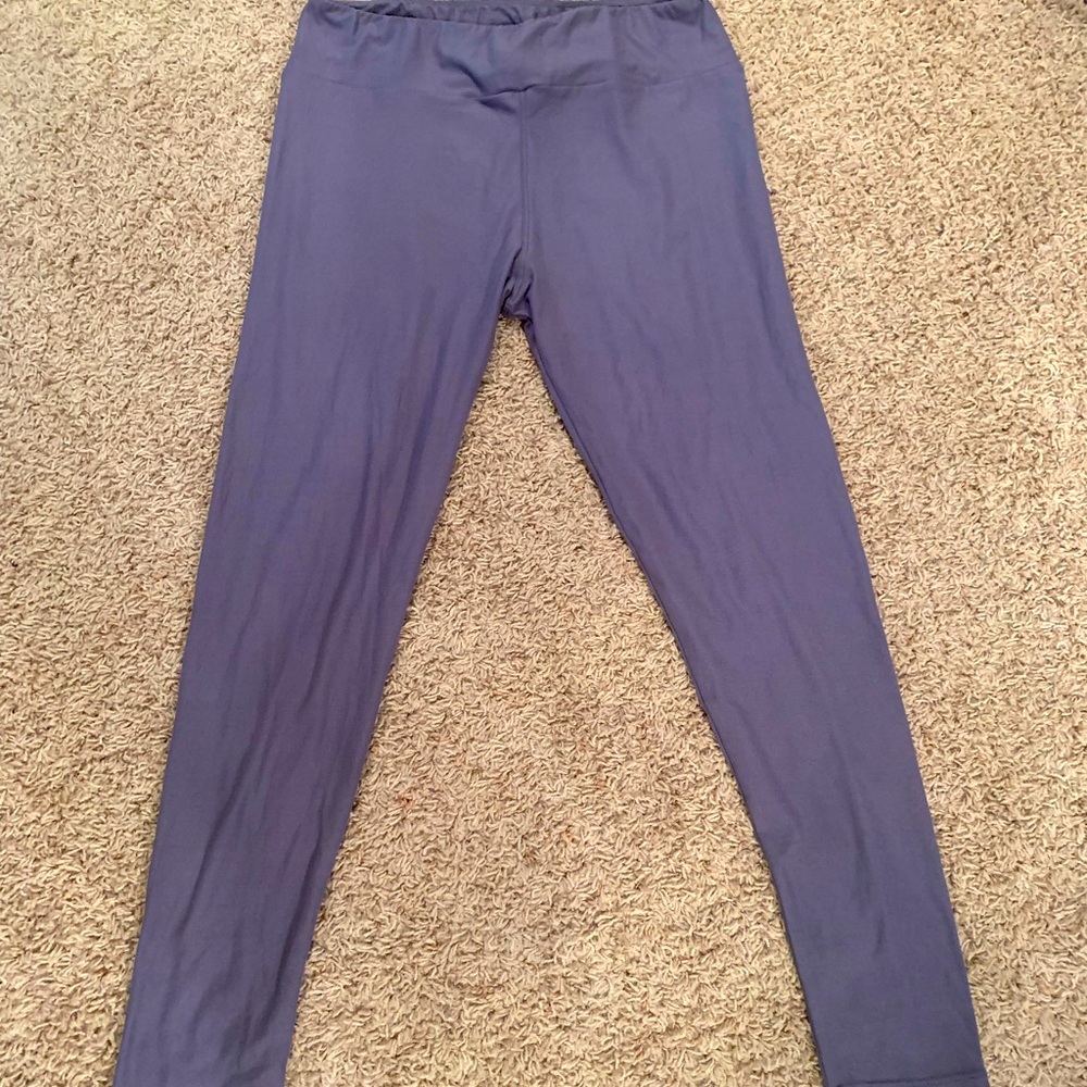 Tall Curvy Leggings NWOT Super Soft Casual Lounge Gray/Lavender Lounge Cozy